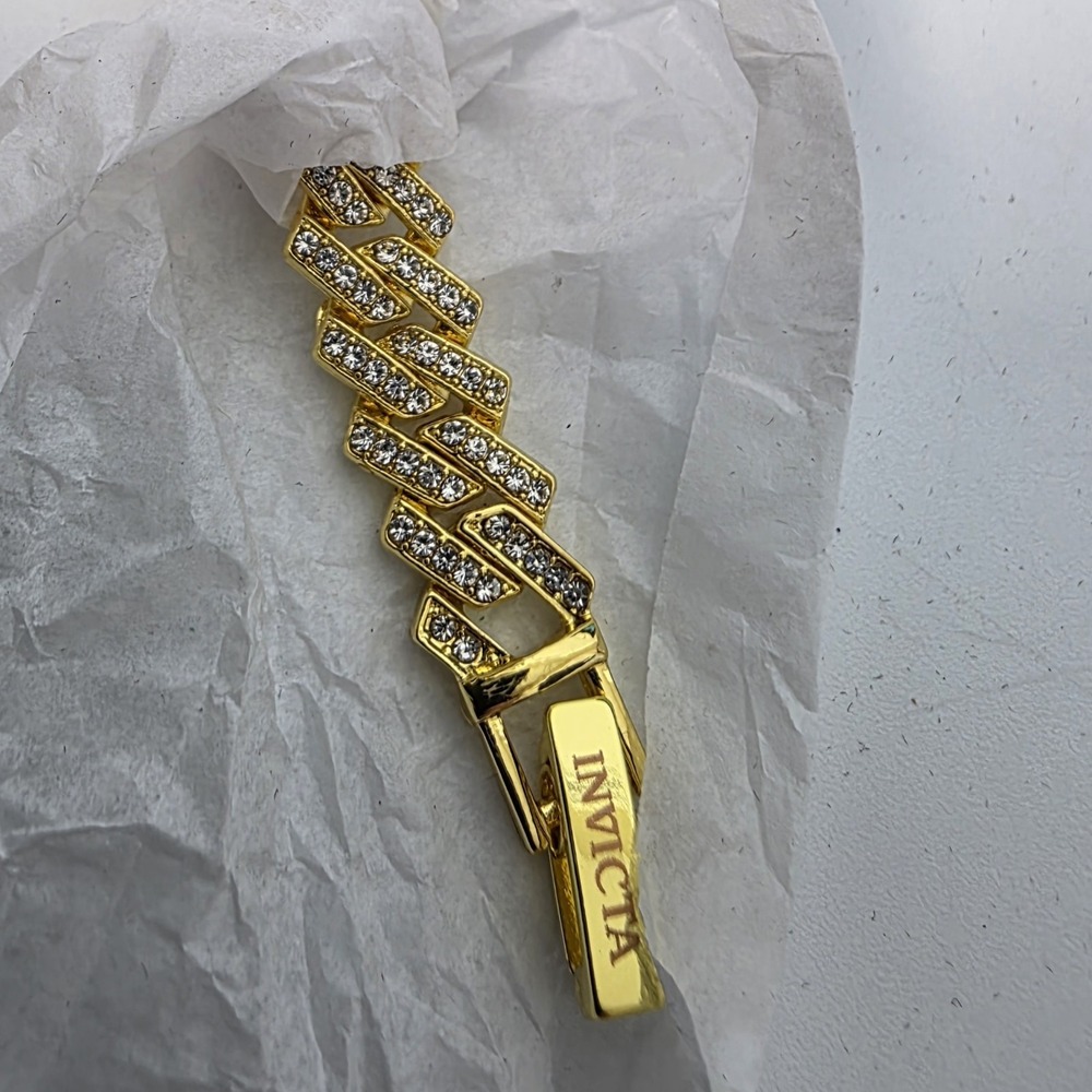 NEW Invicta Elements Mile High Iced Out‎ Pendant & Chain 21.65" Gold #965 - Picture 7 of 7